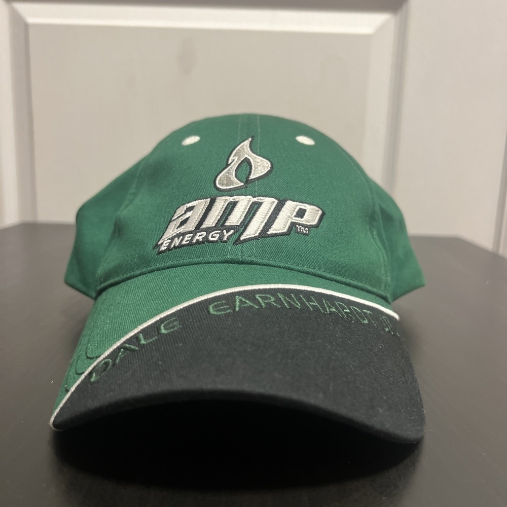 AMP ENERGY DALE EARNHARDT JR HAT green black white nascar racing MENS ADULT OSFM
